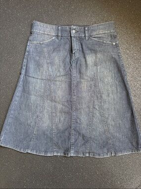 Halogen - Indigo Denim A-Line Skirt